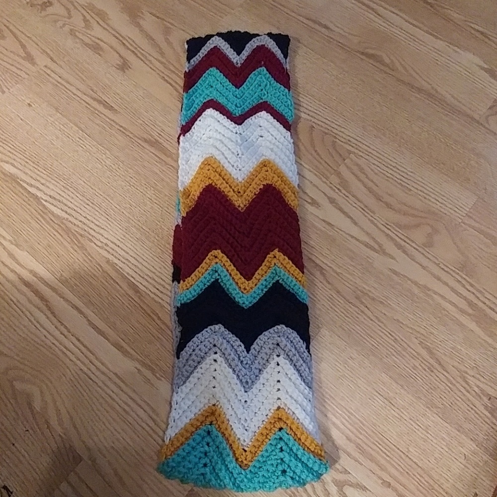 Handmade crochet infinity scarf